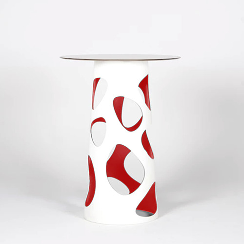 Steh / Hochtisch "Liberty" weiß/rot