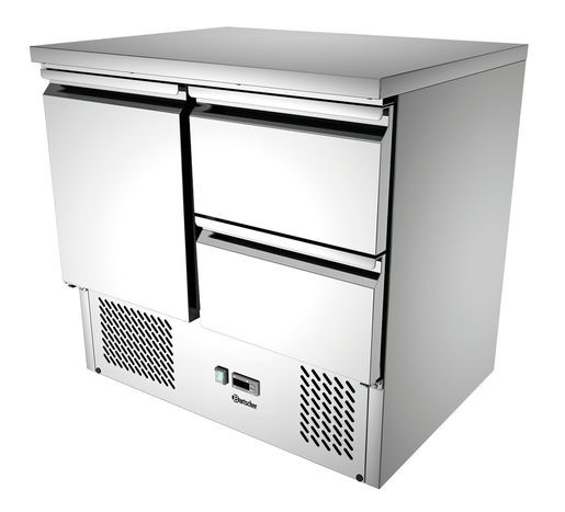 Kühltisch mit zwei Schubladen + einer Türe für 3x1/1 100mm