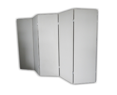 Paravent "Exclusiv" weiss glattleder (1 Paravent besteht aus 2 Elementen)